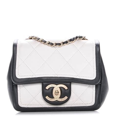 half black and white chanel handbag